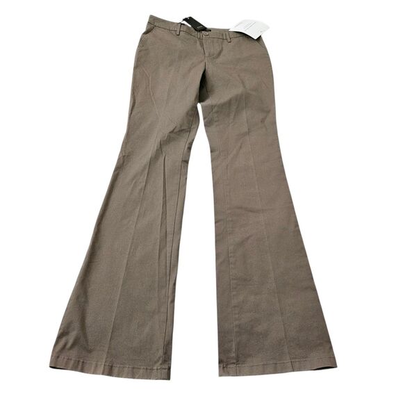 PT Torino PT01 Pants‎ Womens 6 Long Brown Beth Flared Khaki Mid Rise (42) NWT